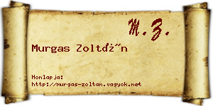 Murgas Zoltán névjegykártya